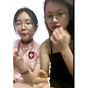 直播平台新晋00后女孩亲密互动，肥猪男邂逅胖子闺蜜，视频时长超五小时！